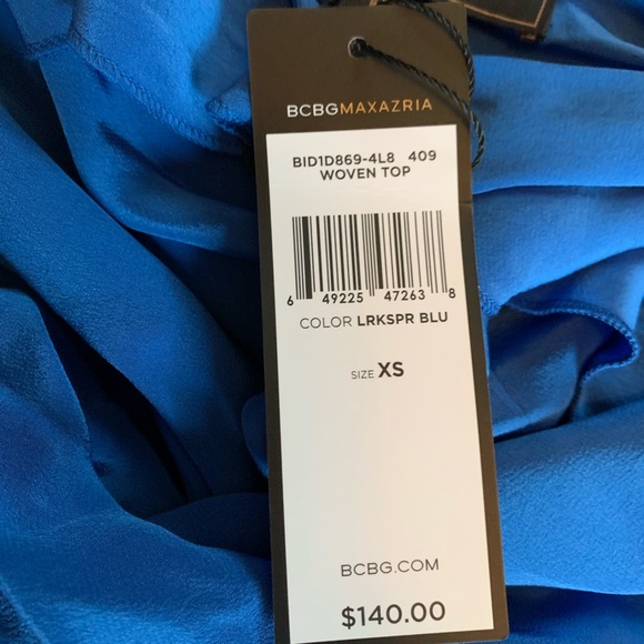 BCBGMaxazria silk cowl neck backless top (NWT) - Picture 4 of 8